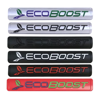3d Металлический Логотип EcoBoost Автомобильное Крыло Эмблема Багажника Значок Для Ford Fiesta Focus Mustang 2 3 Fusion Mondeo EcoBoost Наклейка Аксессуары