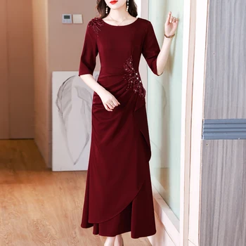 2023 Новое весенне-осеннее китайское улучшенное платье cheongsam young, элегантное тонкое свадебное платье для банкета, юбка МИДИ