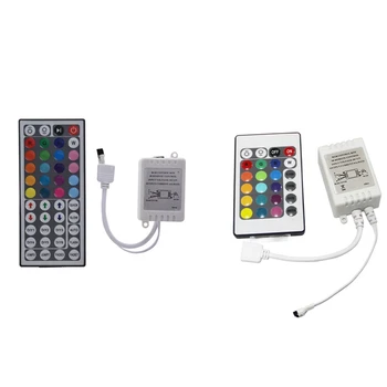 1 Шт 44-Клавишный ИК-Пульт Дистанционного Управления Для Светодиодных Лент RGB 5050 и 1 шт светодиодный Контроллер RGB Control IR FB 24 Клавиши Белый