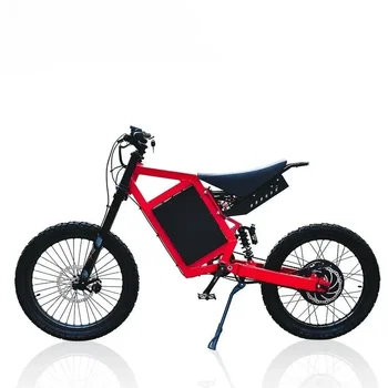 (НОВАЯ СКИДКА)  Hezzo 72V 5000W Электрический Dirt Bike Мощный Стелс-Бомбардировщик Ebike 30Ah Long Range Mini Offroad E-dirtbike