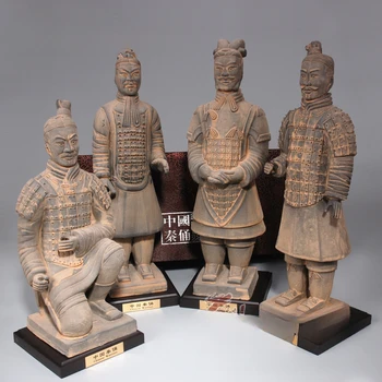 Уменьшенная версия Xi an Терракотовые воины Поделки Солдаты династии Цинь Антикварные украшения Украшения в китайском стиле Сувенирные подарки