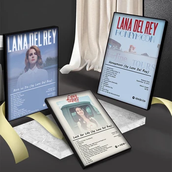 Плакат американской певицы Ланы Дель Рей с новым музыкальным хитом 2023, обложка альбома, эстетичные картинки для комнаты, художественная печать на холсте, декор стен дома