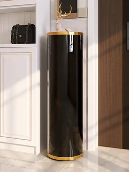 Поворотный шкаф для обуви на пороге дома с легким роскошным и креативным круговым цилиндрическим многослойным шкафом для хранения