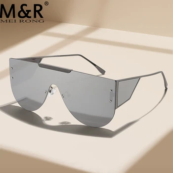 2023 Новые Интегрированные Женские Модные Солнцезащитные очки Высокого класса С Металлической Оправой 