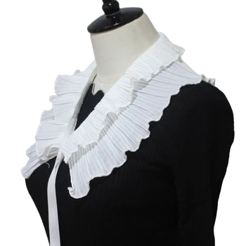 MXMB Для женщин и девочек, двухслойный накладной воротник, накидка на плечо, съемная накидка-шаль