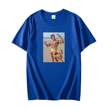 Классическая хлопковая футболка для мужчин, футболки с изображением Арнольда Шварценеггера, Олимпия, Бодибилдинг, футболки Оверсайз, мужская одежда