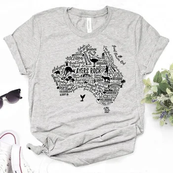 Футболка с австралийским Коалой, женская графическая футболка, графическая уличная одежда для девочек, дизайнерская одежда