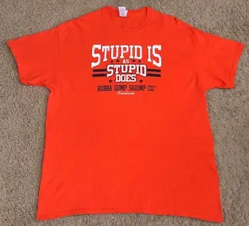 Футболка Bubba Gump Shrimp Co Anaheim Stupid Такая же глупая, как и оранжевая, размер XL
