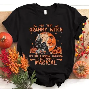 Футболка Grammy Witch на Хэллоуин, рубашка для бабушки на Хэллоуин, Забавный подарок для бабушки