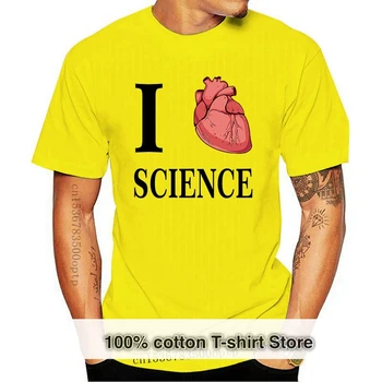 2019 Новая повседневная футболка с коротким рукавом I Heart Science Love Biology Anatomy, мужская футболка хорошего качества