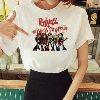 Женские футболки с комиксами Bratz, женская японская одежда