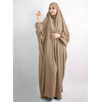 Ид С Капюшоном Мусульманские Женщины Платье-Хиджаб Молитвенная Одежда Халаты Абая Длинный Химар Полное Покрытие Рамадан Платье Абаи Исламская Одежда Никаб