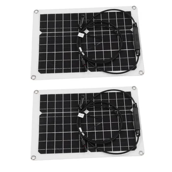 Комплект гибких солнечных панелей мощностью 30 Вт, водонепроницаемое экологически Чистое солнечное зарядное устройство из монокристаллического кремния с защитой от обратного потока для улицы