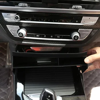 Для BMW X3 X4 G01 G02 2018-2022 ABS Черный Ящик Для Хранения Центрального Управления Автомобилем Коробка для хранения Мелочей Автомобильные Аксессуары