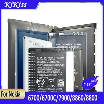 Аккумулятор телефона BP-6X BL-6Q Для Nokia 8800S Sirocco N73I 8860 6700 Classic 7900 Classic 970mAh 6700c 6X 6Q Аккумулятор