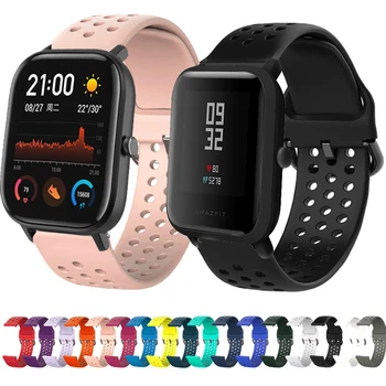 Дышащий Силиконовый Ремешок Для Xiaomi Huami Amazfit GTS 2 Mini/GTS 2E Smart Watch Band 20 ММ Браслет Для Amazfit Bip S U Lite Pro