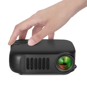 A2000 Черный МИНИ-проектор 1080P для домашнего кинотеатра Портативные 3D Светодиодные видеопроекторы Игровой Лазерный проектор Через порт HD Smart TV BOX