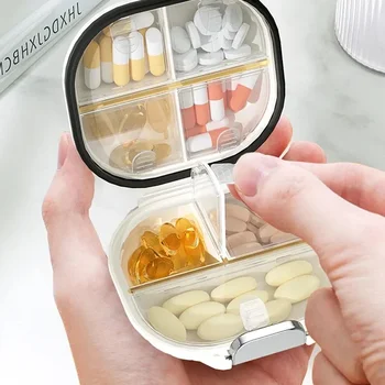 Мини Портативная коробочка для таблеток Путешествие на семь дней, разделенная упаковка с несколькими сетками, таблетки, Запечатанный ящик для хранения, органайзер для таблеток на неделю