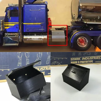 Ящик для инструментов 3D-печати Боковой ящик для 1/14 Tamiya RC Truck Trailer Tipper Scania 770s Benz Actros Volvo MAN LESU Автомобильные аксессуары DIY