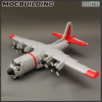Строительный блок MOC Модель транспортного самолета-истребителя LC-130H, игрушки из кирпичей, подарки на день рождения, самолет, Рождественские подарки