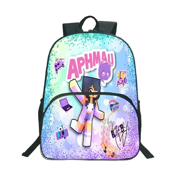 Рюкзак с 3D-принтом аниме Aphmau, модный школьный рюкзак для учащихся начальной и средней школы, мальчиков и девочек, удобный износостойкий книжный рюкзак