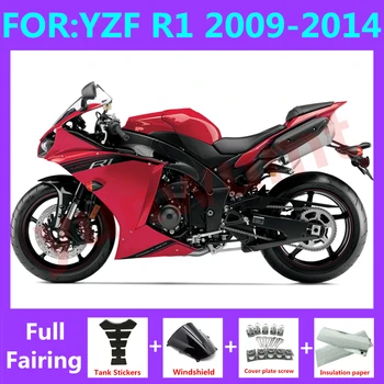 Новый ABS Мотоцикл полный комплект обтекателей подходит Для YZF R1 2009 2010 2011 2012 2013 2014 YFZ-R1 Комплекты Кузовных обтекателей красный черный