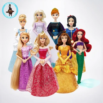 Новые горячие Фигурки из серии Disney Frozen Princess, Куклы-модели, Милые Аниме Айша Белоснежка, Красавица Ариэль, Золушка, Детские игрушки, подарки