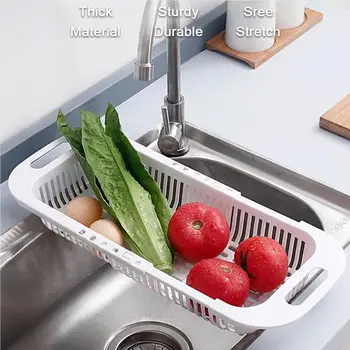 Корзина для слива кухонной раковины, Прочная подставка для посуды, фильтр для растительной воды для
