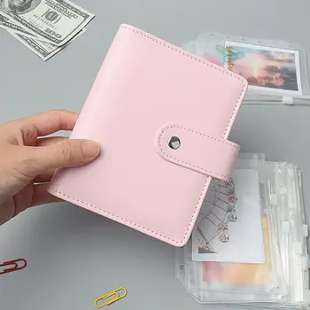 Бюджетный планировщик с 6 конвертами для наличных и цветными карманами для блокнота A7 из искусственной кожи