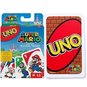 Игры Super Mario, Карточная головоломка Mario UNO, семейные Забавные развлечения, настольная игра, покер, детские игрушки, Игральные карты, подарки на день рождения