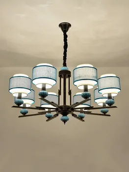 Новая люстра в китайском стиле, ретро-лампы в китайском стиле для гостиной, освещение для спальни, кабинета и ресторана