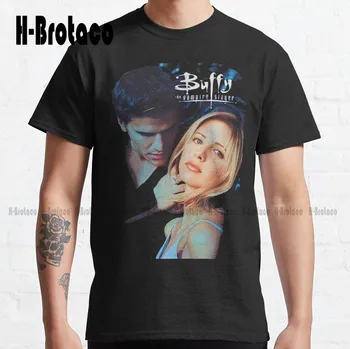 Баффи и Ангел Баффи, Истребительница вампиров, Классическая футболка, хлопковые повседневные футболки в винтажном стиле, подарок на заказ Xs-5Xl