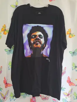 The Weeknd X Готовая черная мужская рубашка с коротким рукавом Xxl