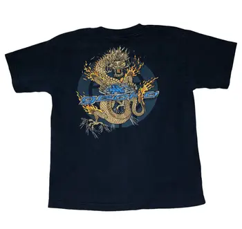 Винтажная футболка Gecko Hawaii, размер XS, логотип Blue Dragon