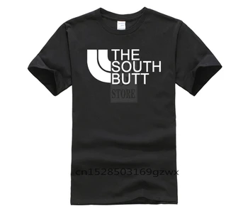 футболка мужская 2023 new The South Butt Забавная Летняя Одежда Cute Geekin Humor Nerd Топ Мужская Футболка С Принтом И коротким Рукавом тренд