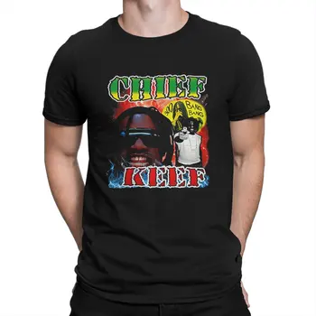 Футболки рэпера для мужчин, 100% хлопок, винтажные футболки с круглым вырезом, футболки Chief Keef, одежда с коротким рукавом для взрослых