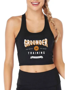 Grounders Training Dept.Дизайн Сексуального Укороченного Топа Slim Fit, Женские Настраиваемые Хлопковые Дышащие Топы на бретелях Hotwife
