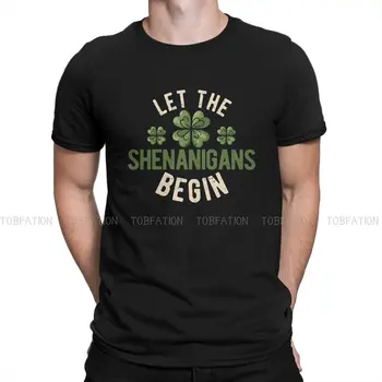 The Shenanigans Can Новейшие футболки День Святого Патрика Ирландский Трилистник Мужской Стиль Ткань Уличная Футболка С Круглым вырезом Оверсайз