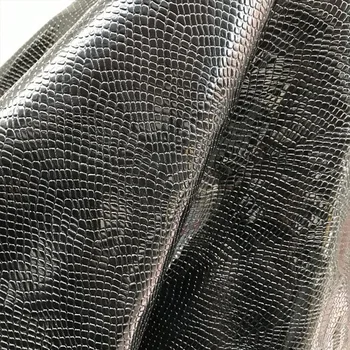 Хорошая Черная Блестящая Зеркальная Кожа Из Змеиной Кожи, Вязаная Эластичная Искусственная кожа PU, Швейный Материал DIY Bag /Модная Сценическая Одежда