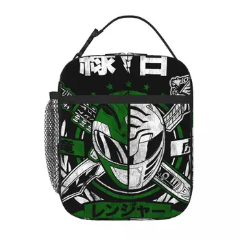 Mighty Morphin Power Ranger Green Lunch Tote, кавайная сумка, детский ланч-бокс, Школьная сумка для ланча