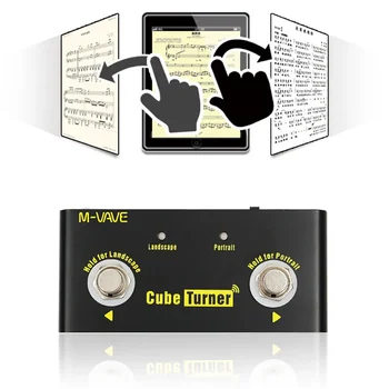 Беспроводная педаль для перелистывания страниц, петля Cube Turner, петля Cube Turner, встроенный аккумулятор, петлитель для поддержки музыкальных нот для iPad iPhone