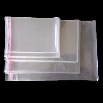 50шт Закрывающиеся Пластиковые Прозрачные Пакеты Целлофановый Самоклеящийся Пластиковый Пакет Opp Упаковка Для Хранения Поли Подарочный Пакет 10 Размеров
